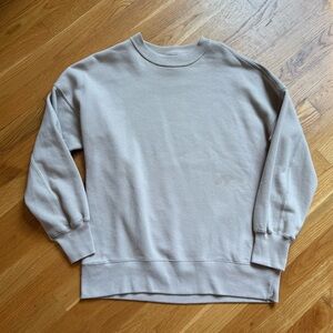 Abercrombie Essential Sunday Crew Tan Sweatshirt